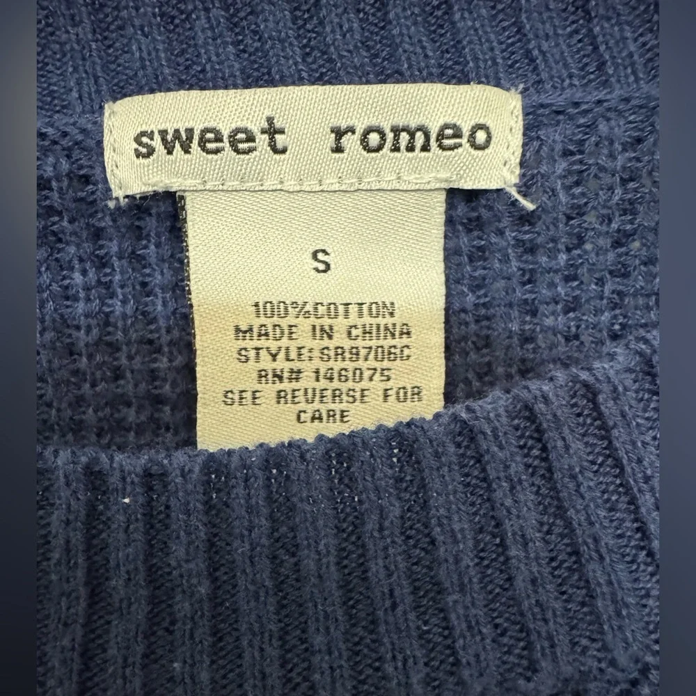 Sweet Romeo Women's Navy Blue Sweater - Picture 3 of 3